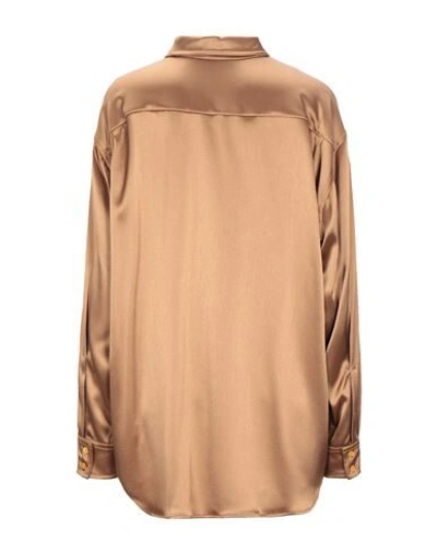 Shop Sies Marjan Woman Shirt Camel Size M/l Triacetate, Polyester In Beige