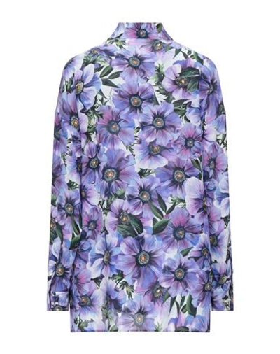 Shop Dolce & Gabbana Woman Shirt Lilac Size 2 Silk In Purple