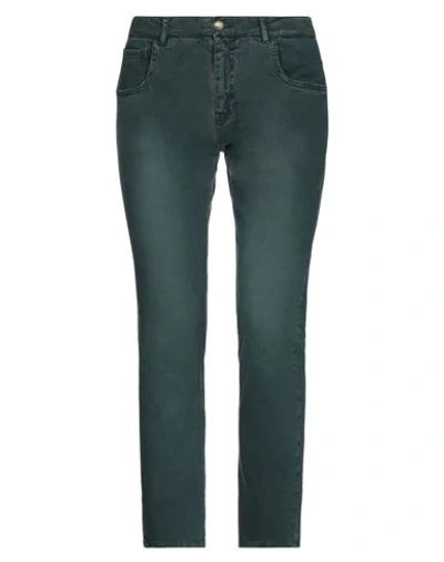 Shop Monocrom Jeans In Dark Green