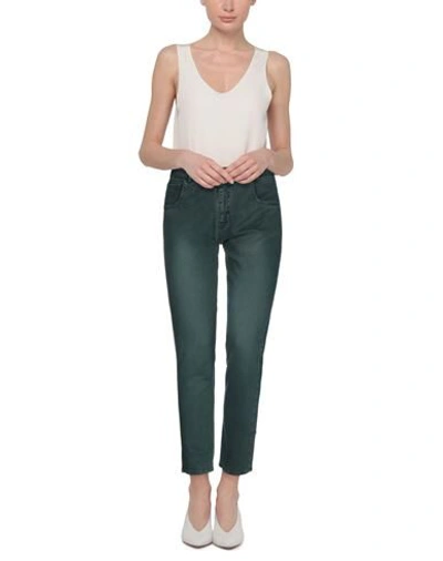 Shop Monocrom Jeans In Dark Green