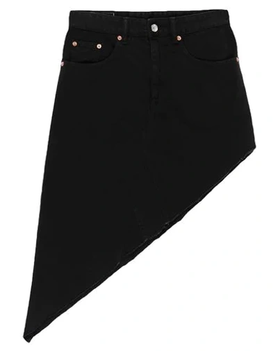Shop Mm6 Maison Margiela Denim Skirts In Black