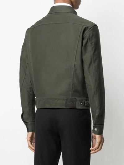 Shop Tom Ford Bomber In Green