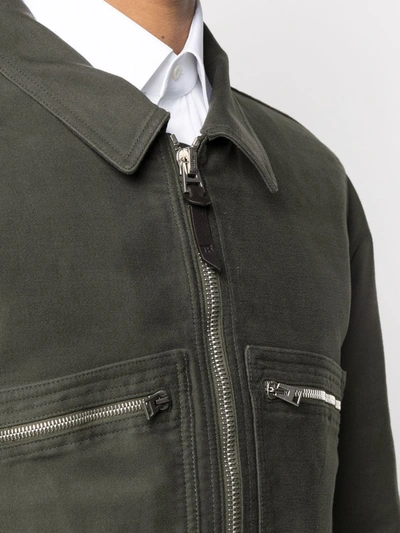 Shop Tom Ford Bomber In Green