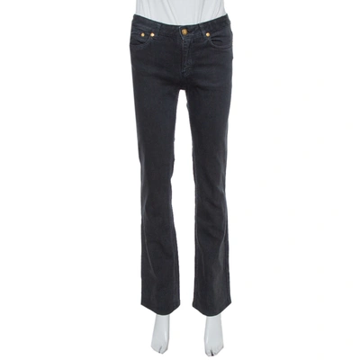Pre-owned Roberto Cavalli Black Denim Flared Jeans S