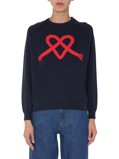 Shop Ps By Paul Smith Crew Neck Sweater In Blue
