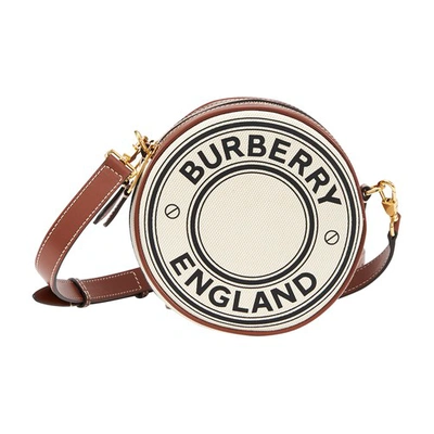 Shop Burberry Roseberry  Round Crossbody Bag In Natural