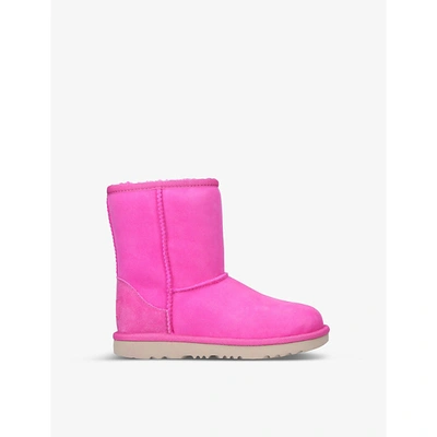 Shop Ugg Classic Ii Sheepskin Boots In Fushia