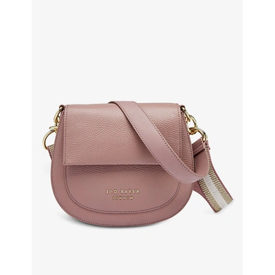 Shop Ted Baker Amali Leather Cross-body Bag In Pink
