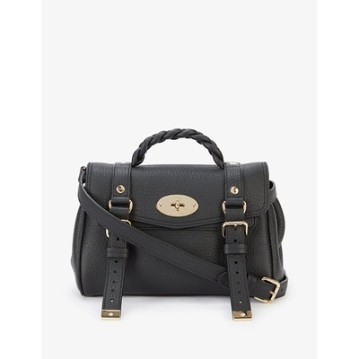 Shop Mulberry Women's Black Alexa Mini Leather Satchel Bag