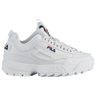 Shop Fila Womens  Disruptor Ii Premium In White/navy/red