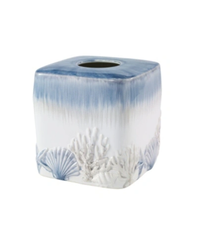 Shop Avanti Abstract Coastal Seashells & Coral Ceramic Tissue Box Cover In Multi