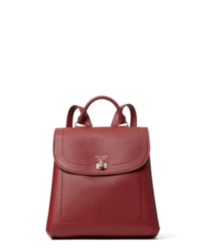Shop Kate Spade New York Essential Medium Leather Backpack In Pinot Noir