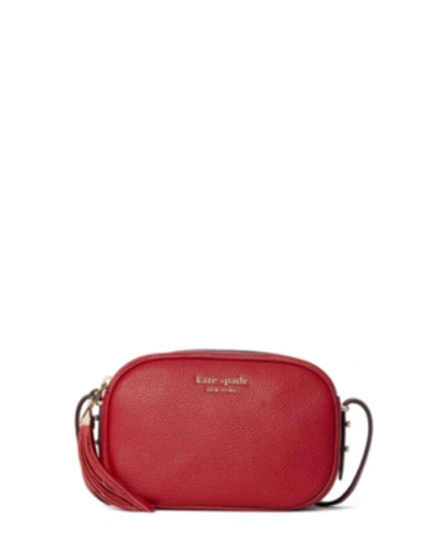 Shop Kate Spade New York Medium Leather Camera Bag In Red Currant