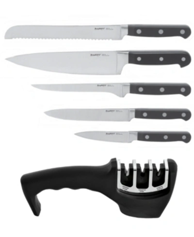 Shop Berghoff Contempo German Steel 7-pc. Cutlery Set In Wood Case & Sharpener In Black