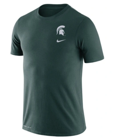 Shop 47 Brand Nike Michigan State Spartans Men's Dri-fit Cotton Dna T-shirt In Yellow