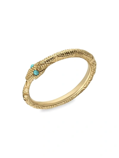 Shop Gucci Women's Ouroboros Snake Ring In Gold