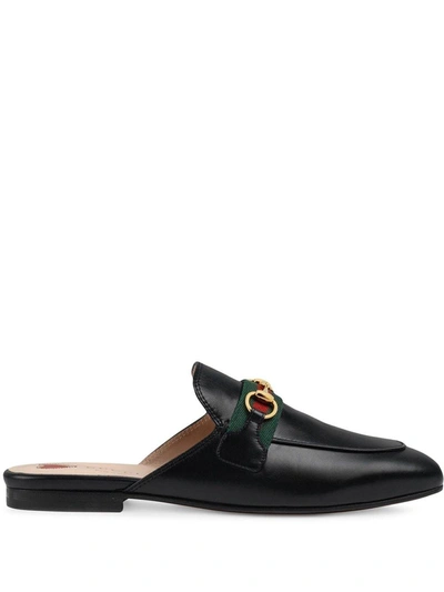 Shop Gucci Flat Shoes In Nero