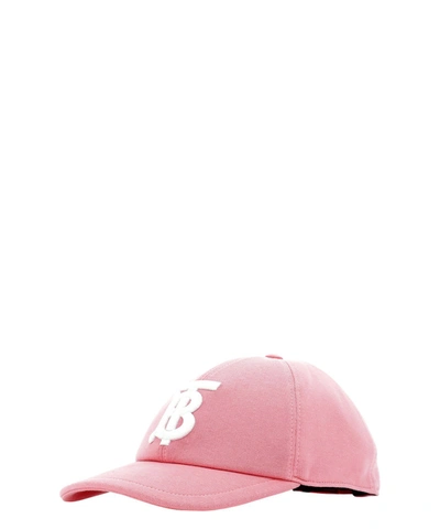 Shop Burberry Jersey Baseball Cap In Pink