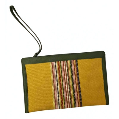 Pre-owned Delvaux Cloth Clutch In Multicolour