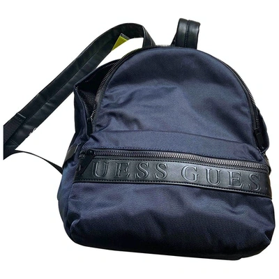 Pre-owned Guess Leather Bag In Navy