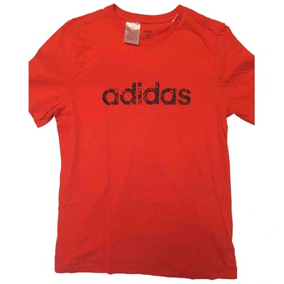 Pre-owned Adidas Originals Orange Lycra T-shirt