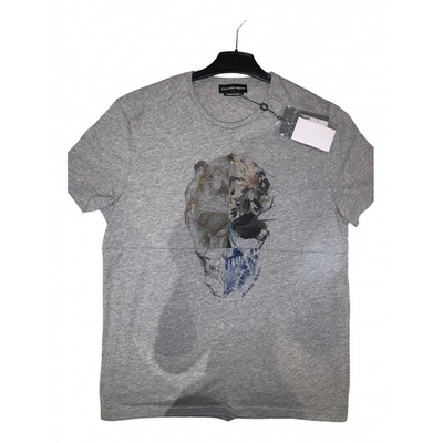 Pre-owned Alexander Mcqueen Grey Cotton T-shirts