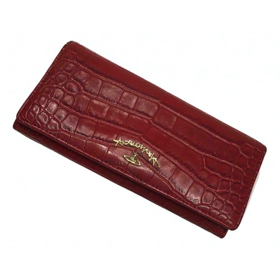 Pre-owned Vivienne Westwood Anglomania Red Leather Wallet