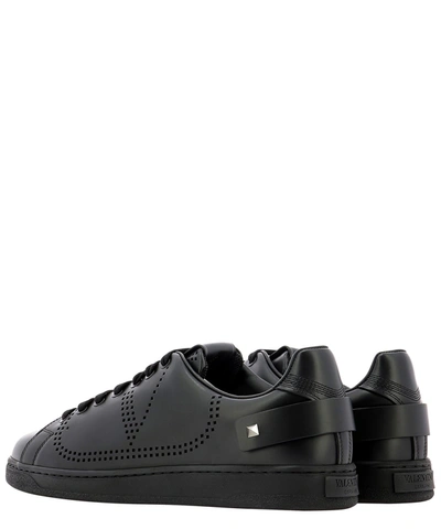 Shop Valentino "backnet" Sneakers In Black  