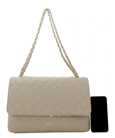 Shop Avenue 67 "giulia" Shoulder Bag In Beige