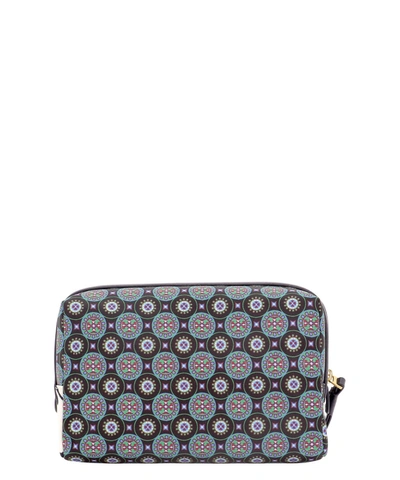 Shop Tory Burch "perry" Cosmetic Case In Blue