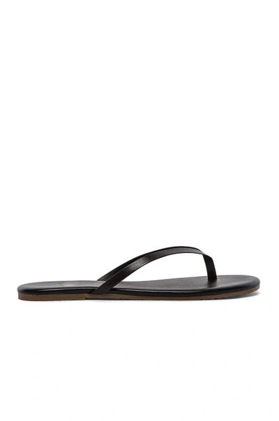 Tkees Liners Matte-leather Flip Flops In Sable