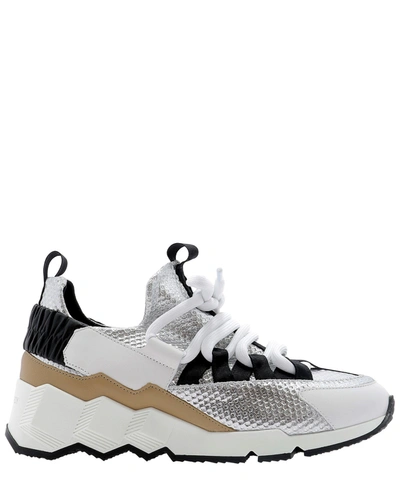 Pierre Hardy Multicolor Polyester Sneakers In Silver