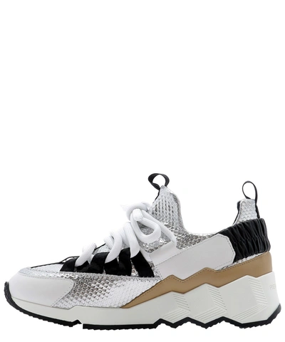 Pierre Hardy Multicolor Polyester Sneakers In Silver
