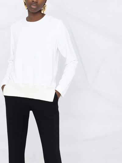 Shop Stella Mccartney Crewneck Top In White