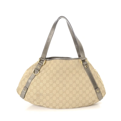 Pre-owned Gucci Beige Gg Canvas Abbey Tote Bag