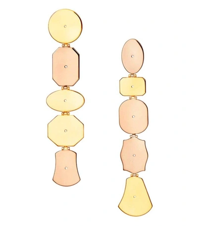 Shop Lito Mix Gold Drop Earrings In Rosegold