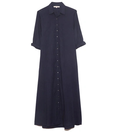 Xirena Boden Cotton Midi Shirt Dress In Navy | ModeSens