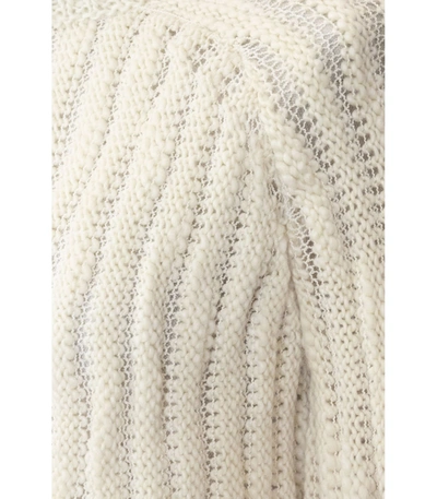 Shop Aisling Camps Palm Cropped Sweater - Ivory In Beige