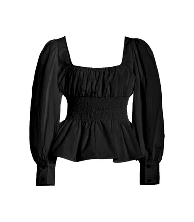 Shop Ciao Lucia Colombo Ruched Top In Black