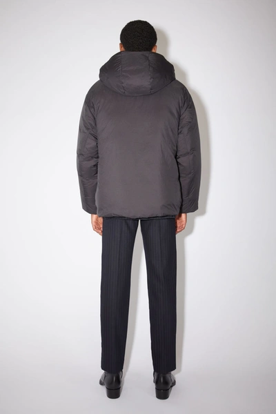 Shop Acne Studios Hooded Down Jacket Black