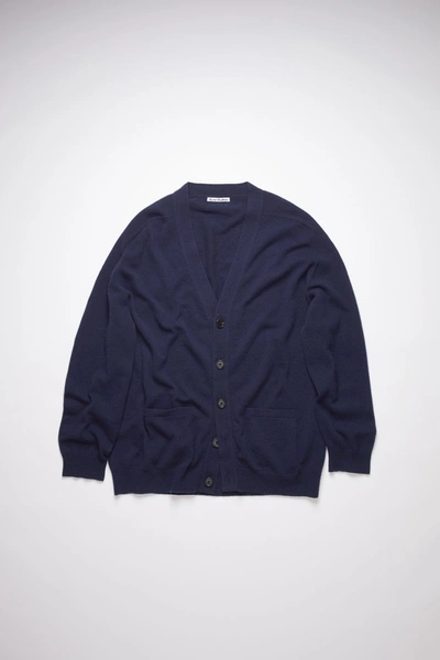 Shop Acne Studios Cardigan Sweater Navy