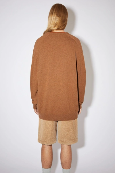 Shop Acne Studios Polo Sweater Dark Camel