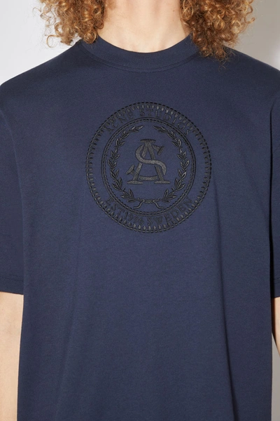 刺绣T恤 海军蓝