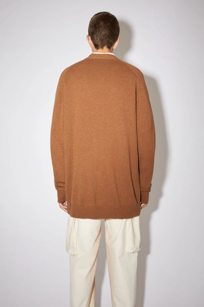 Shop Acne Studios Cardigan Sweater Dark Camel