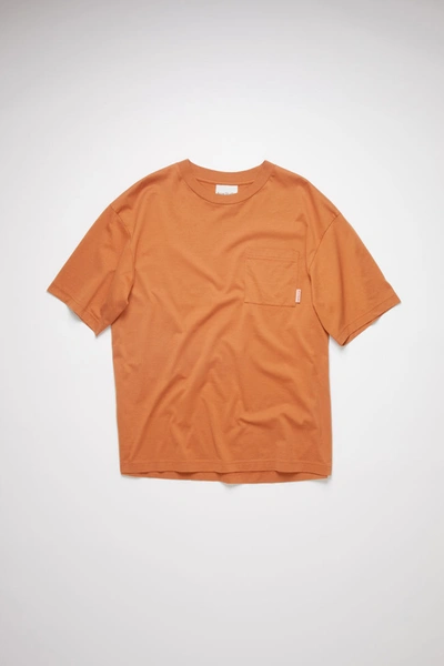 Shop Acne Studios Pocket T-shirt Cognac Brown