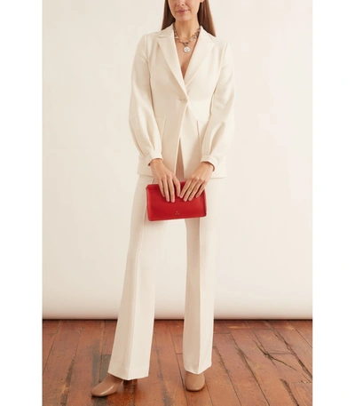 Shop Dorothee Schumacher Sophisticated Perfection Jacket In Canvas White