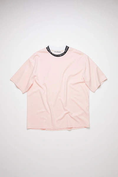 徽标绲边T恤 淡粉色
