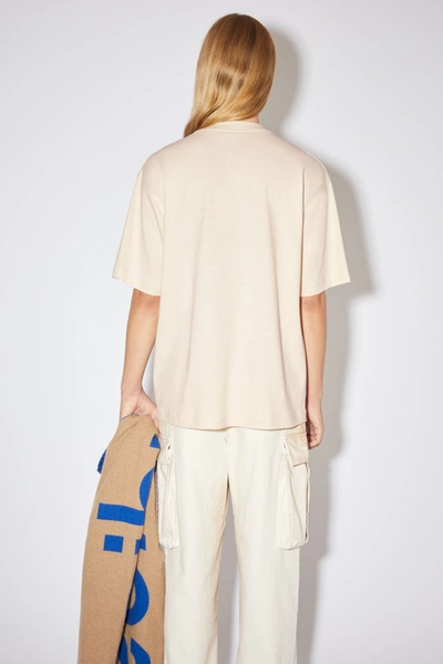 Shop Acne Studios Embroidered T-shirt Coconut White