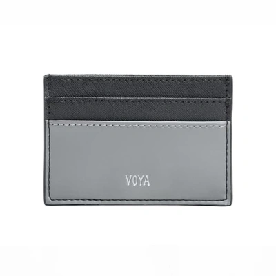 Voya Leather Card Holder Black In Holder