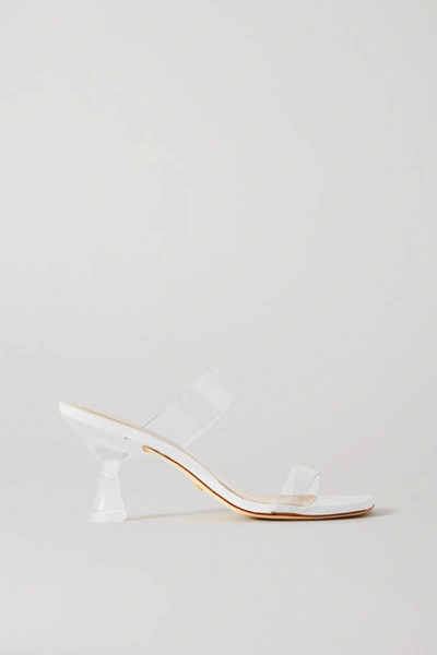 Stuart Weitzman Kristal Pvc And Leather Mules In Clear | ModeSens